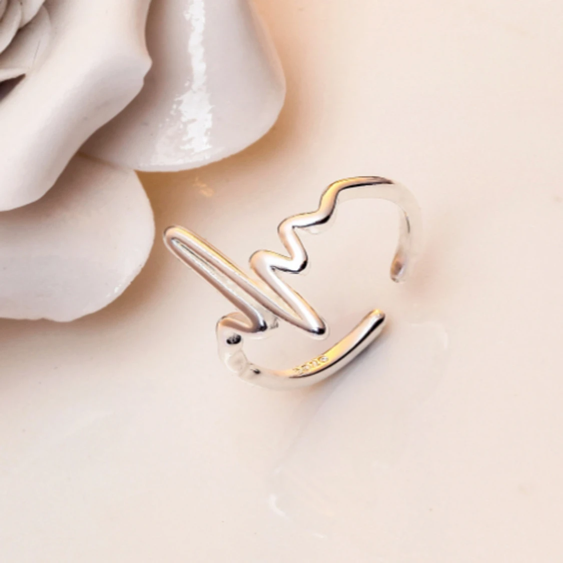 925 Silverpläterade Ring  - 90