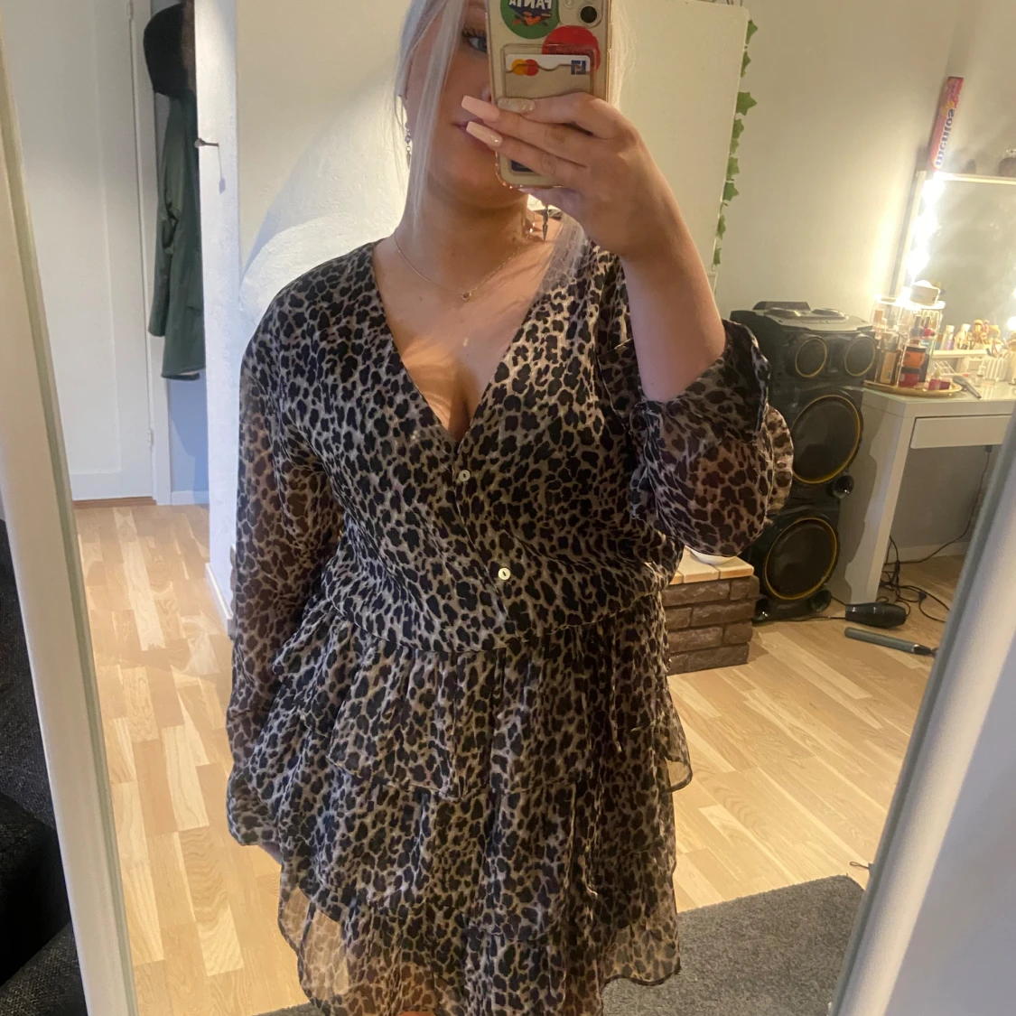 Leopard klänning  - 91