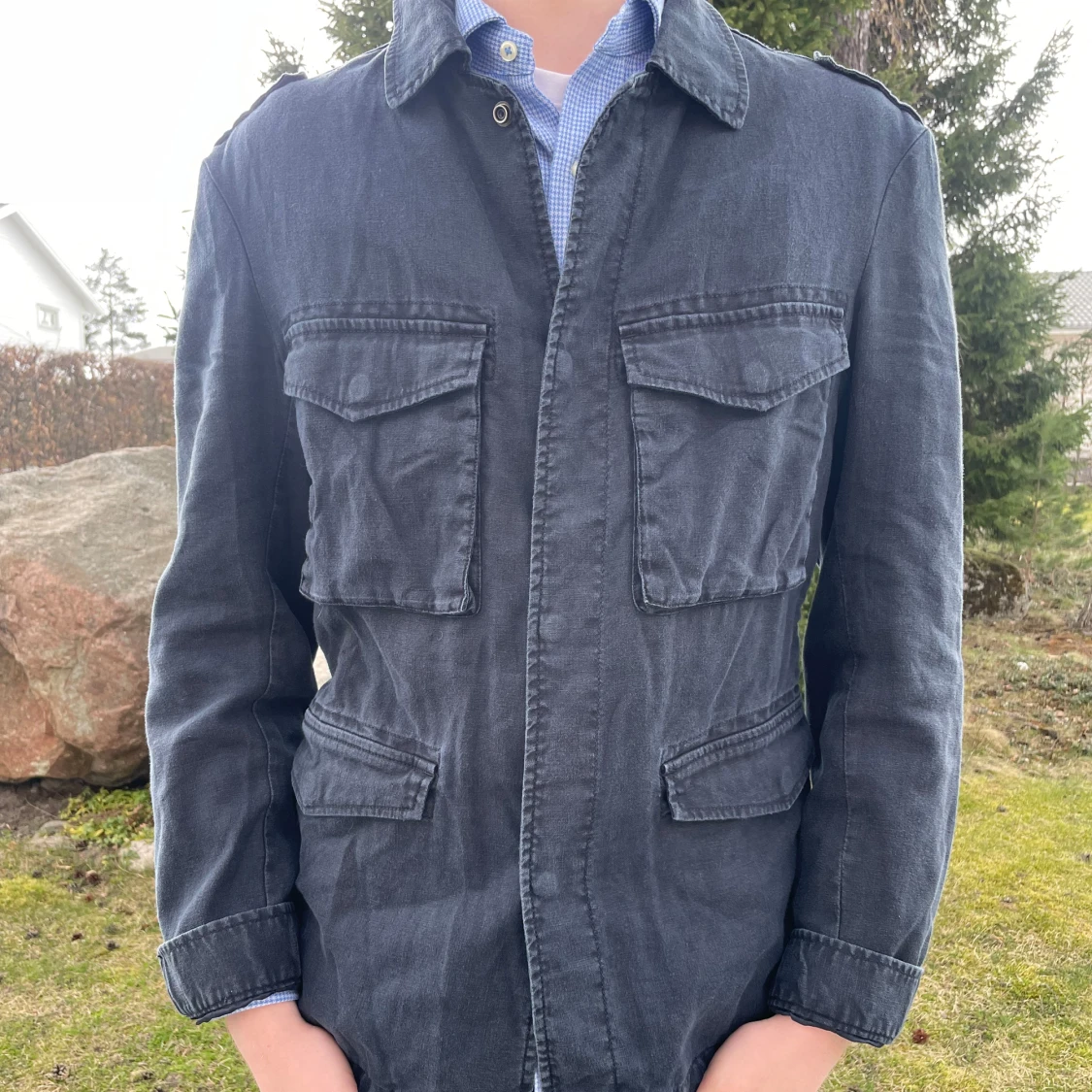 Vintage Armani Jeans linne field jacket - 90