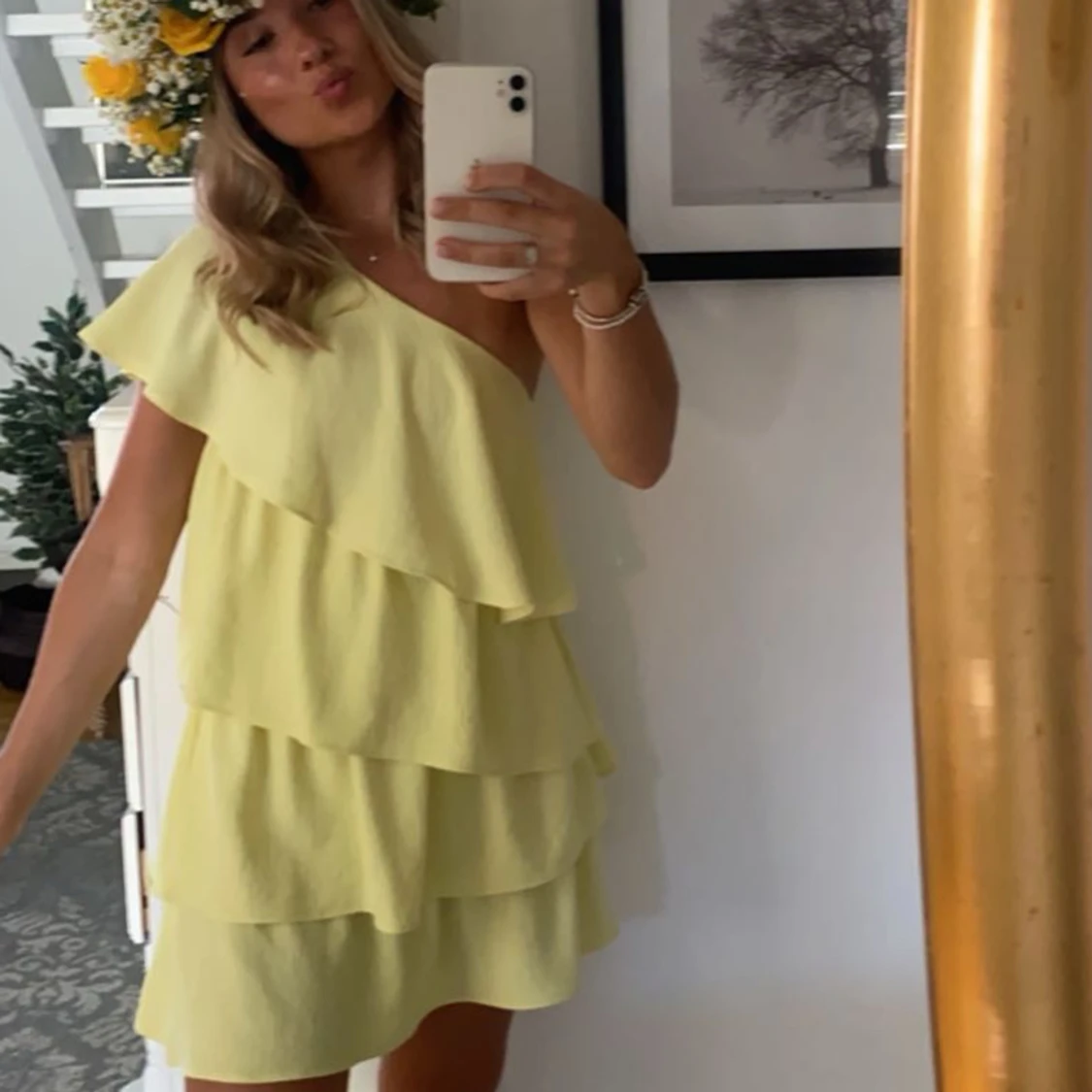 Gul Volangklänning