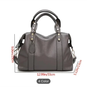 Grå Väska - Suuper snygg handväska från Temu. Helt ny aldrig använd. Köpt för 300 säljer för 200 men priset går att diskutera. Skriv privat för egna bilder💕