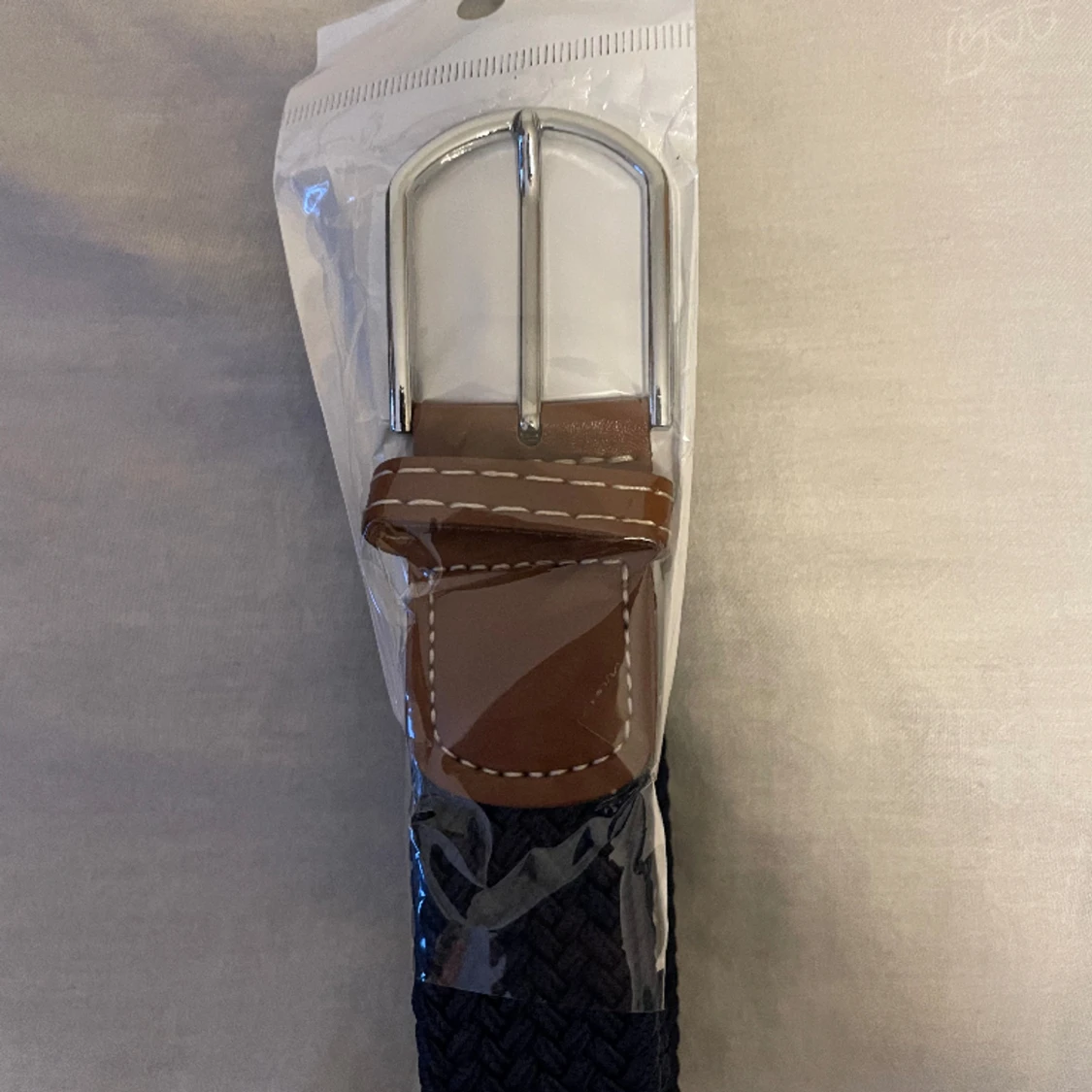 Flätat bälte - marin blå