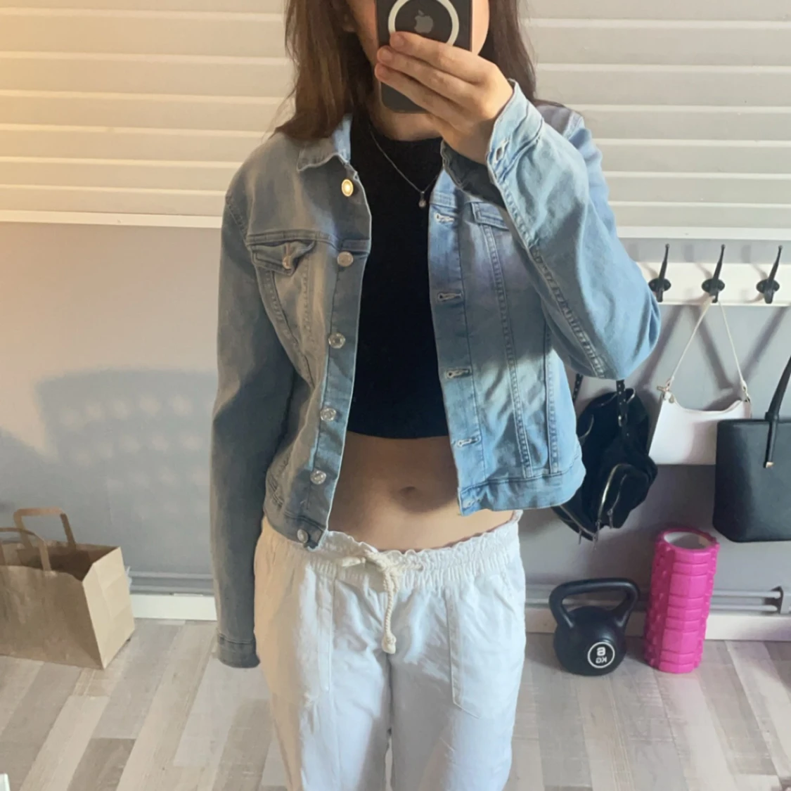 blå jeansjacka - 90