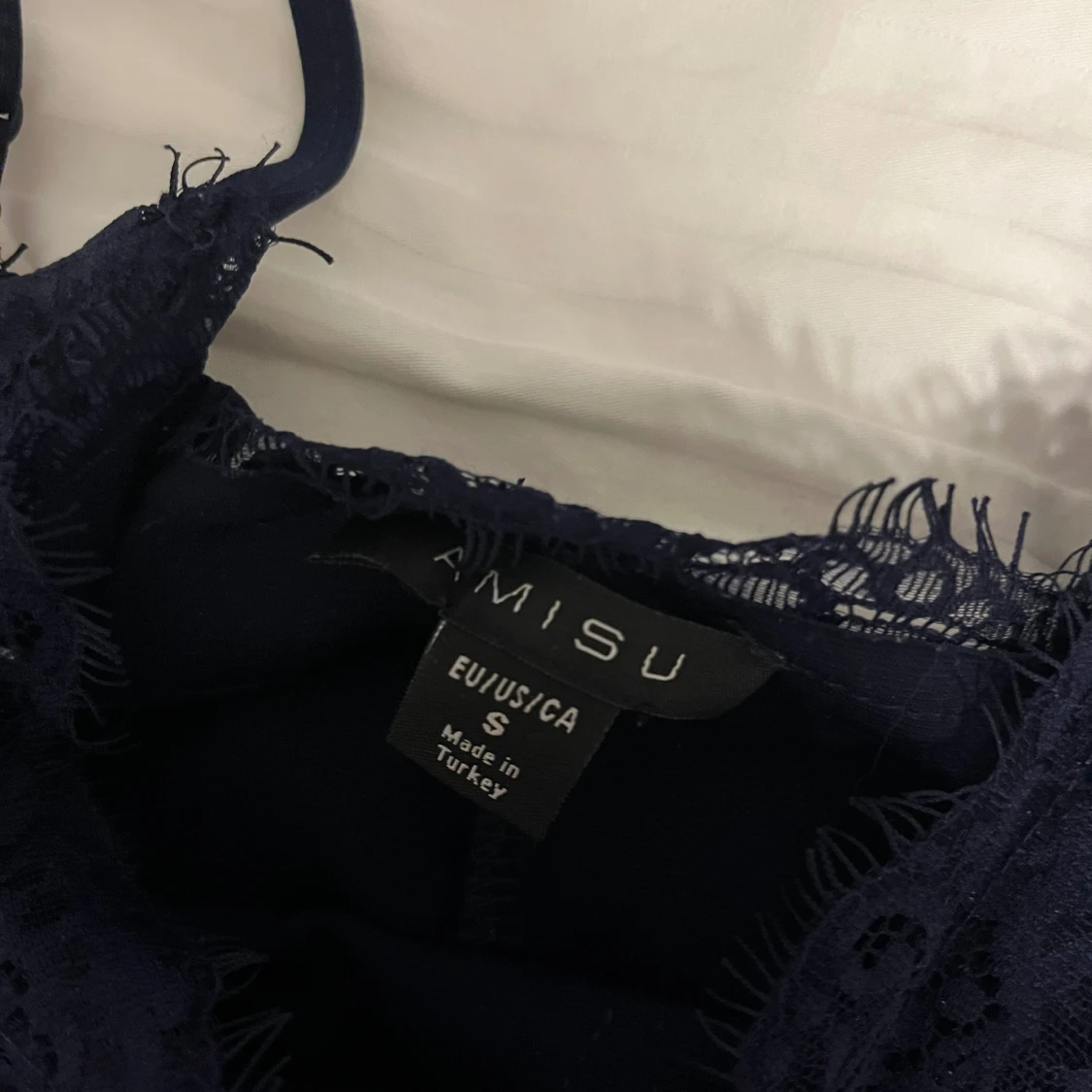 Mörkblå strap linne  - 90