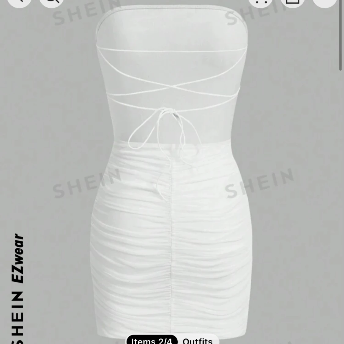 Kort vit klänning - 90