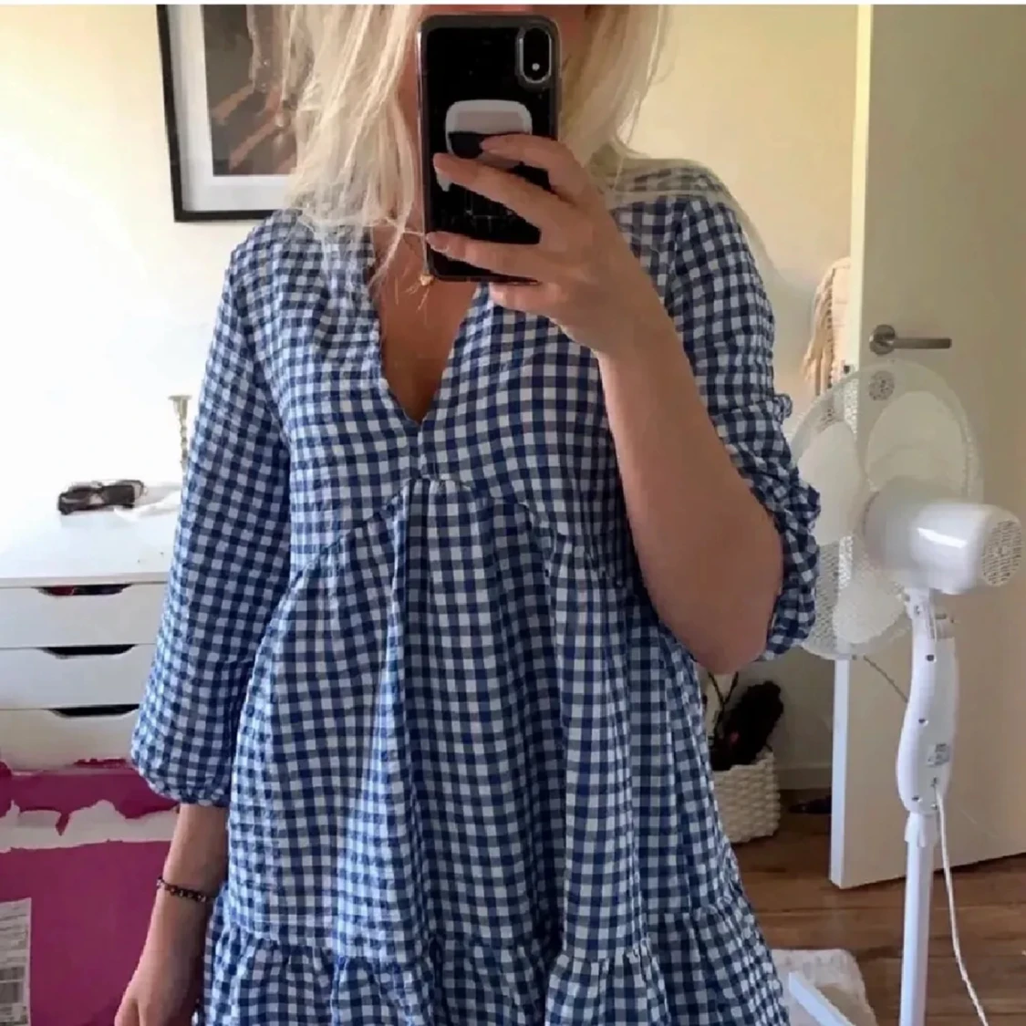 Intressekoll rutig zara klänning  - 90