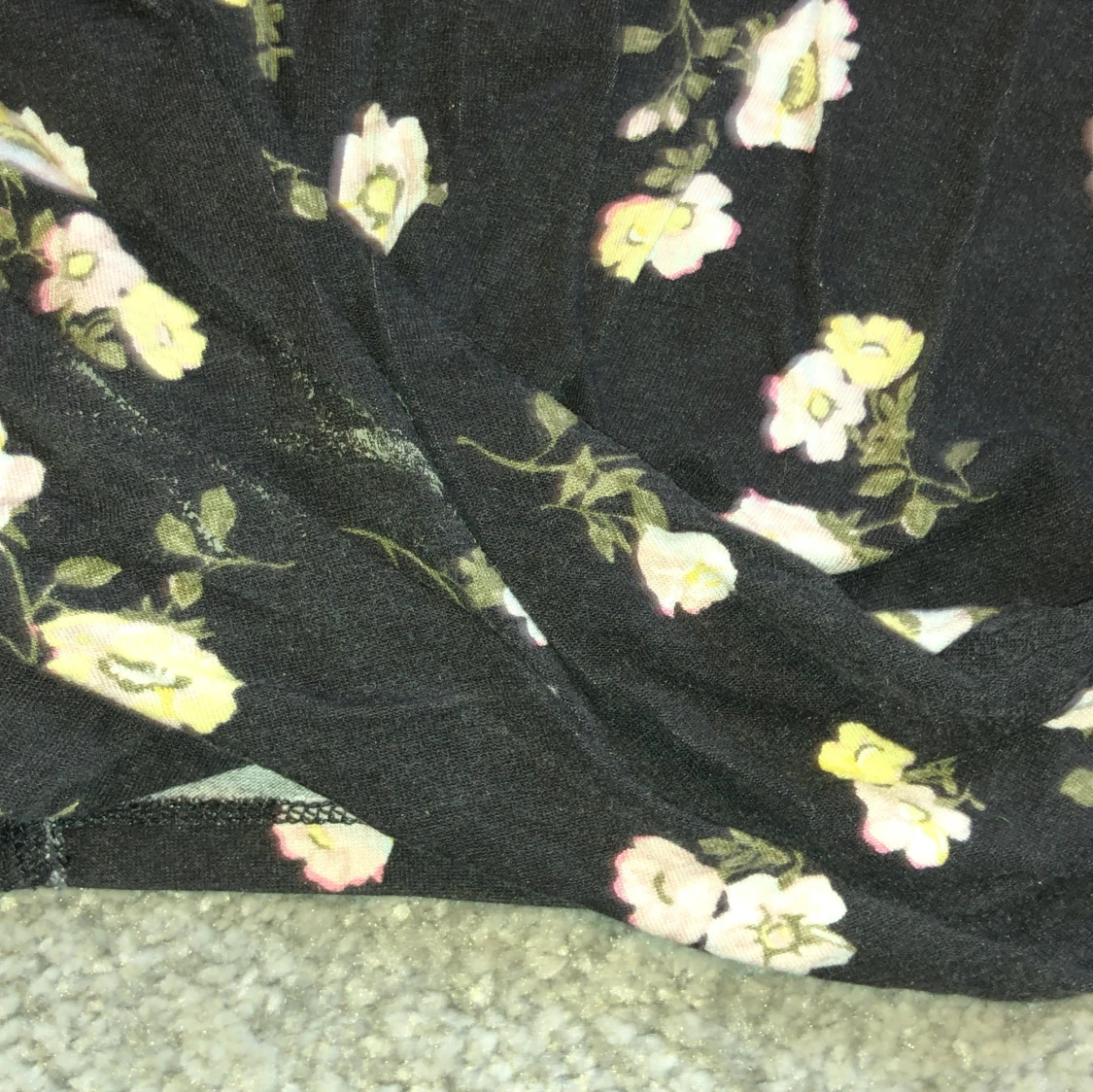 Långärmad blommig topp - 90