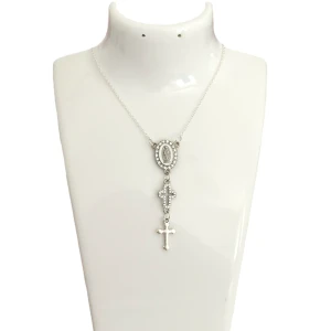 Silver Korshalsband  - Sterling silver kedja 45cm (stämpel finns på halsbandet) 