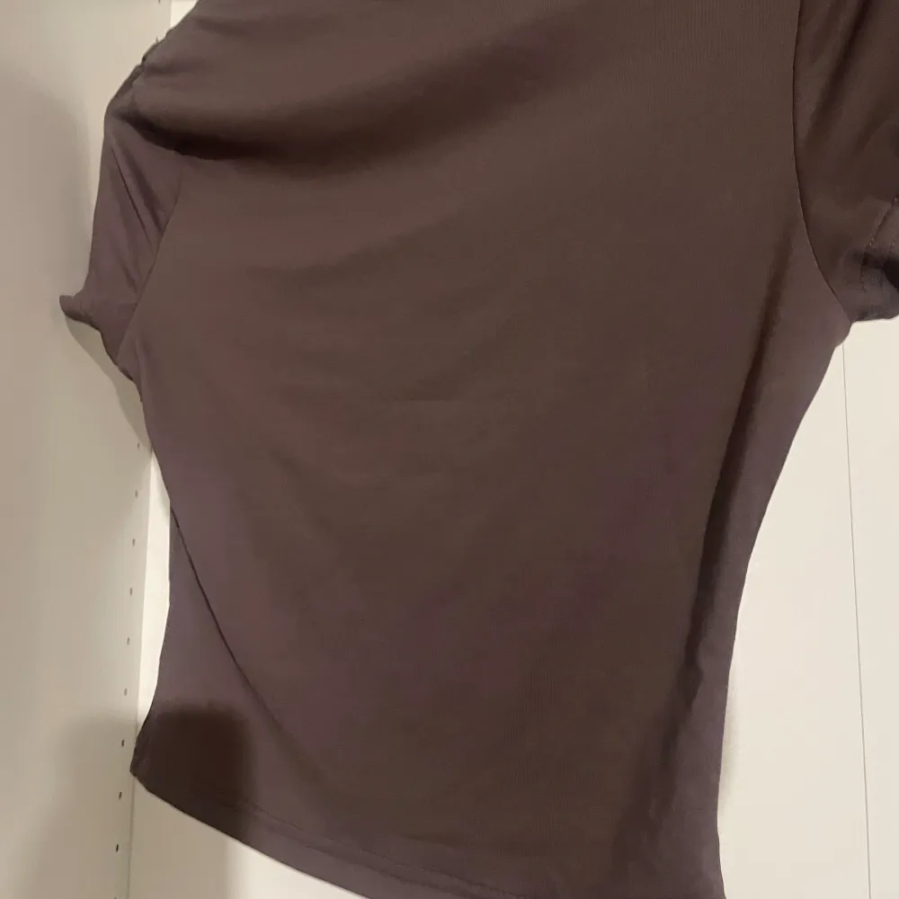 En brun t-shirt som sitter tajt på kroppen, väldigt fin men har aldrig använt den.. T-shirts.