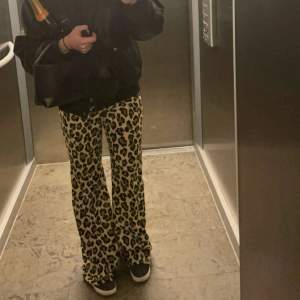 Leopard kostymbyxor i storlek S som är midwaist/lowwaist i midjan  Använda 1 gång🐆