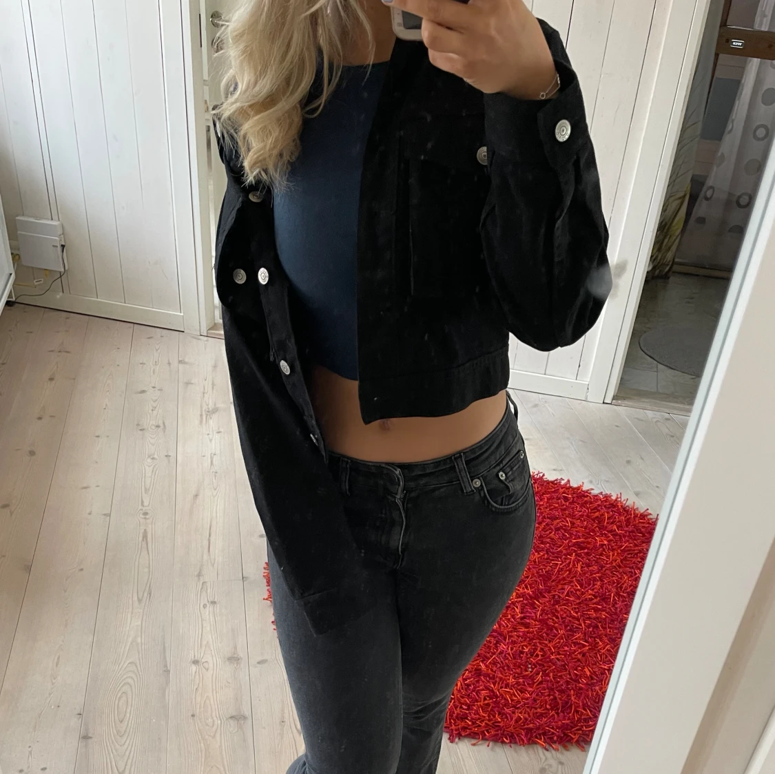 Svart jeansjacka från HM - 91