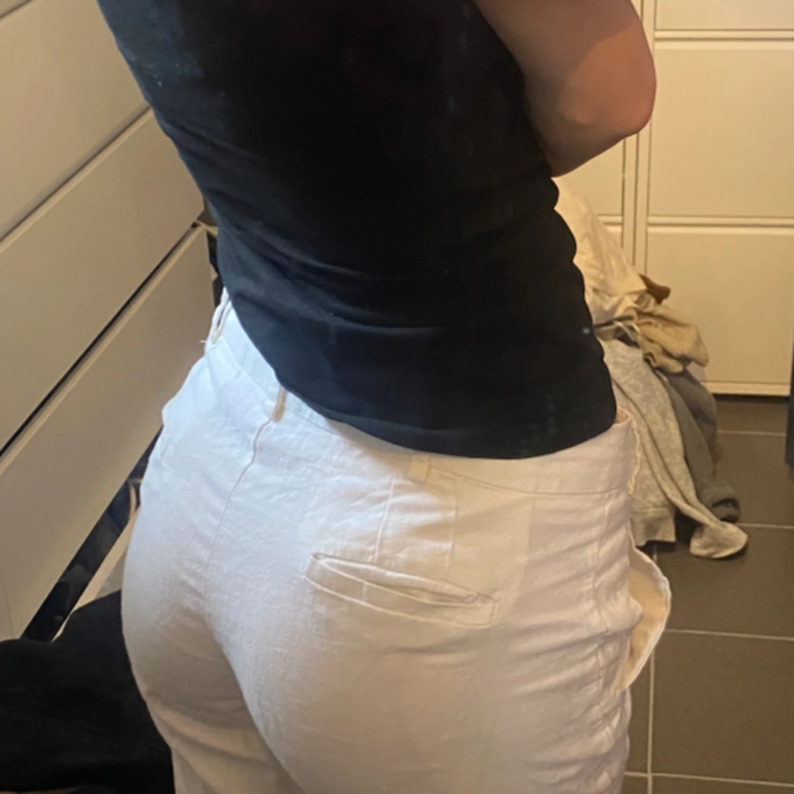 Lågmidjade linnebyxor  - 91