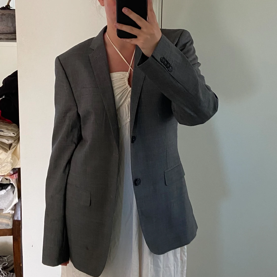 Oversized grå blazer