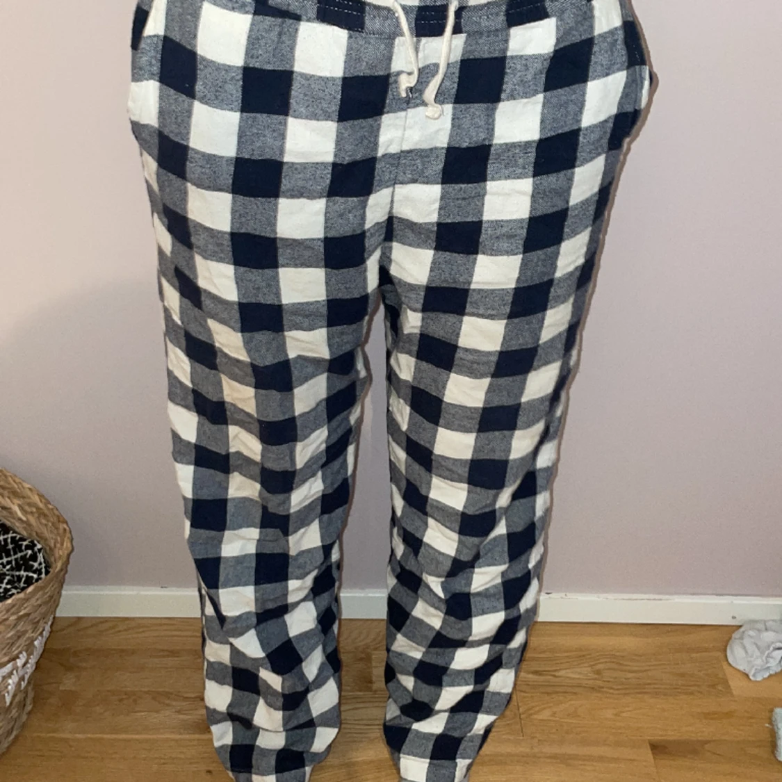 svartvita sköna pyjamasbyxor - 91