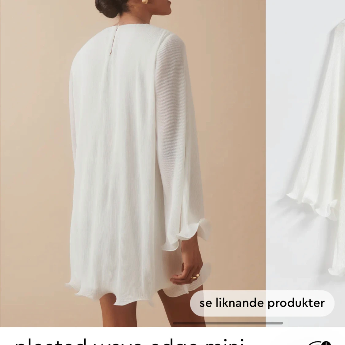 Pleated wave edge mini dress - 90