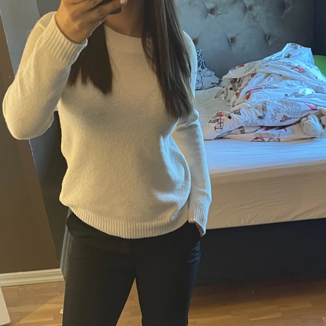 Jätte fin vit tröja!!💗