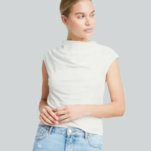 Bikbok vit sammet topp - Vit sammet topp från bikbok, i nyskick