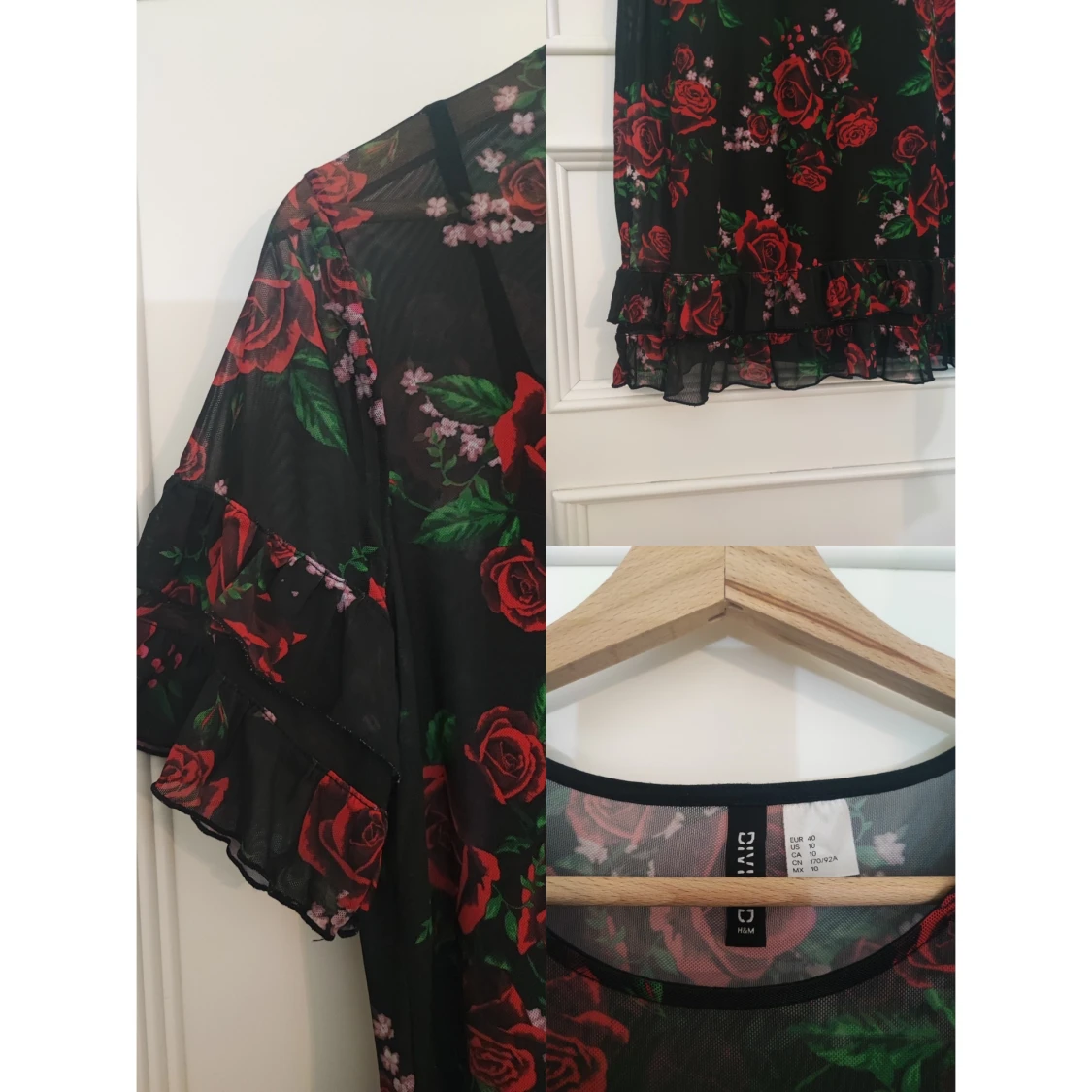 Blommig meshklänning - 91