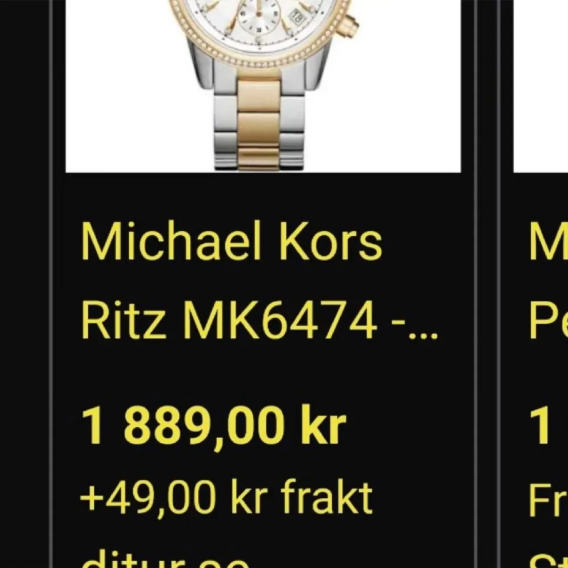 Michael kors guld silver klocka