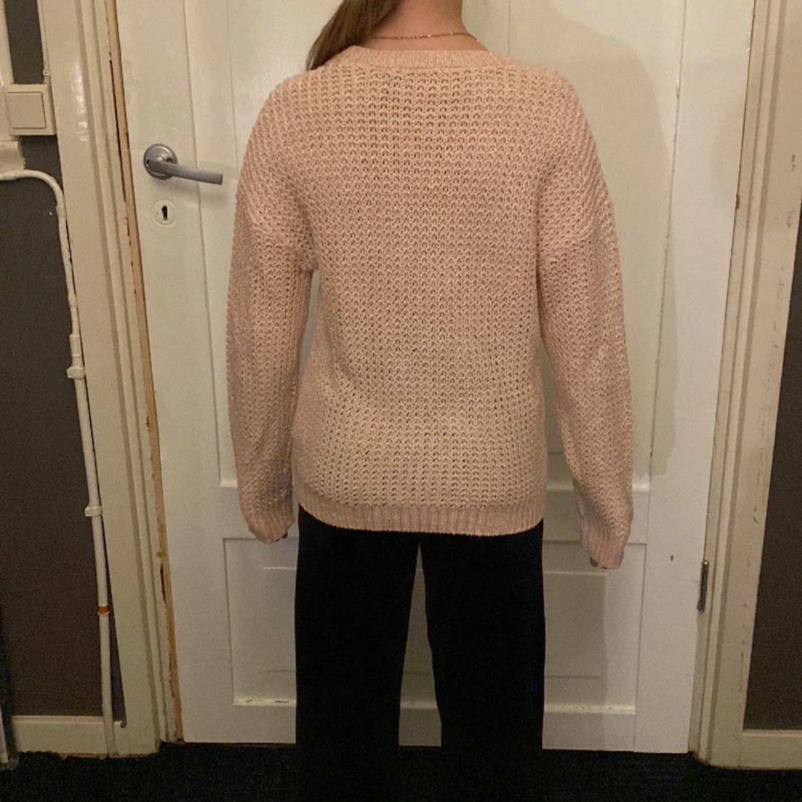 Rosa stickad tröja - 91