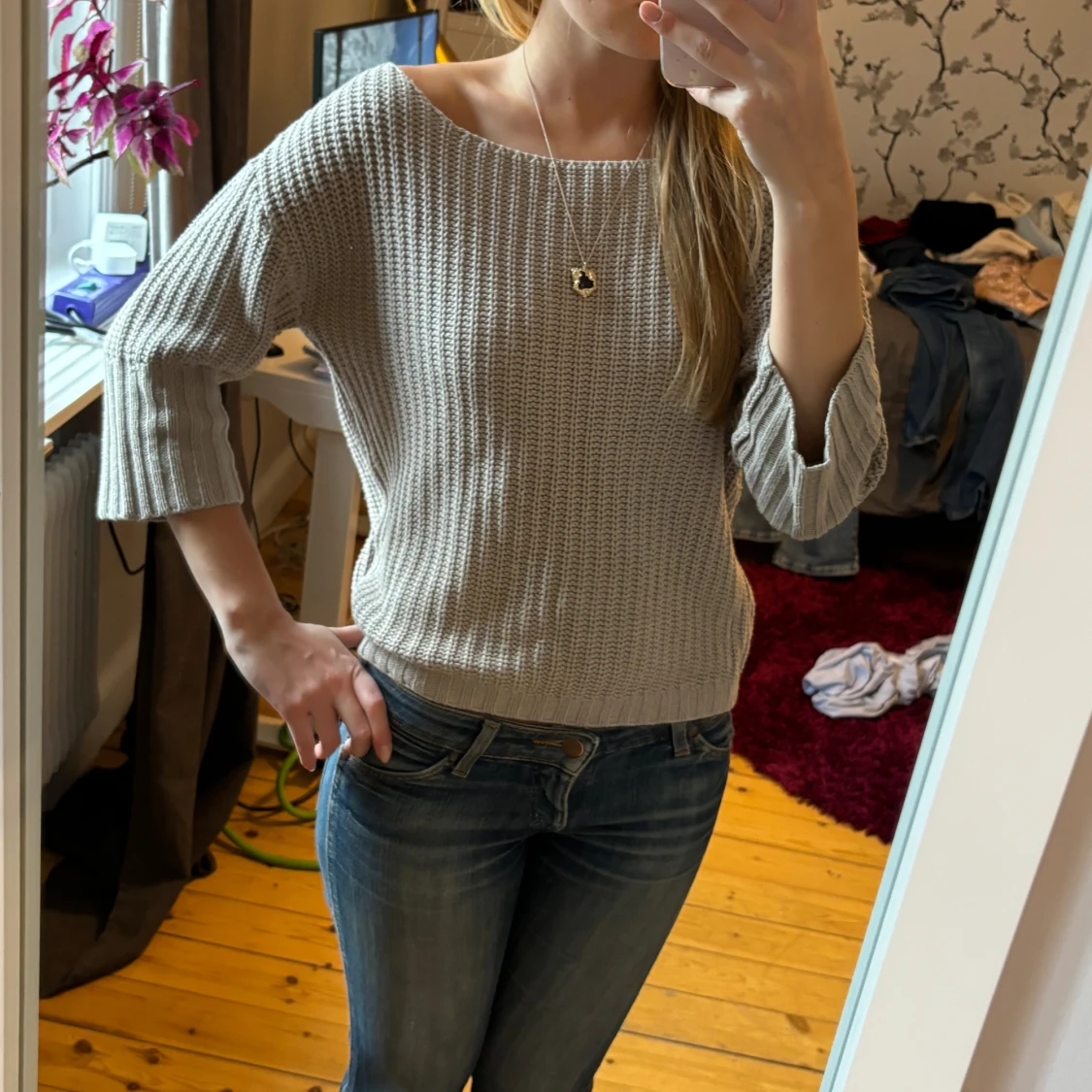 Tröja med trekvartsärm - 90