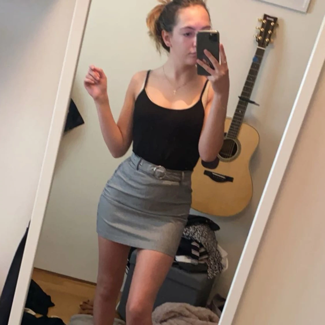 Kjol med inbyggt skärp  - 91