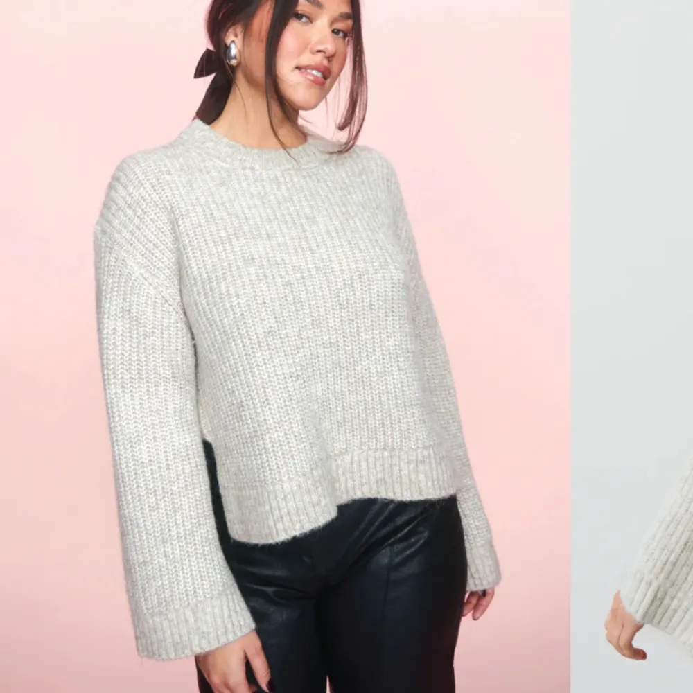 Säljer min fina gråa knitted sweater ifrån Gina tricot då den aldrig kommer till användning, nyskick! Den är så fin och super mysig🩶via intresse kan jag skicka mer (egna bilder) köpte den för 300kr, kom med prisförslag!!!. Tröjor & Koftor.