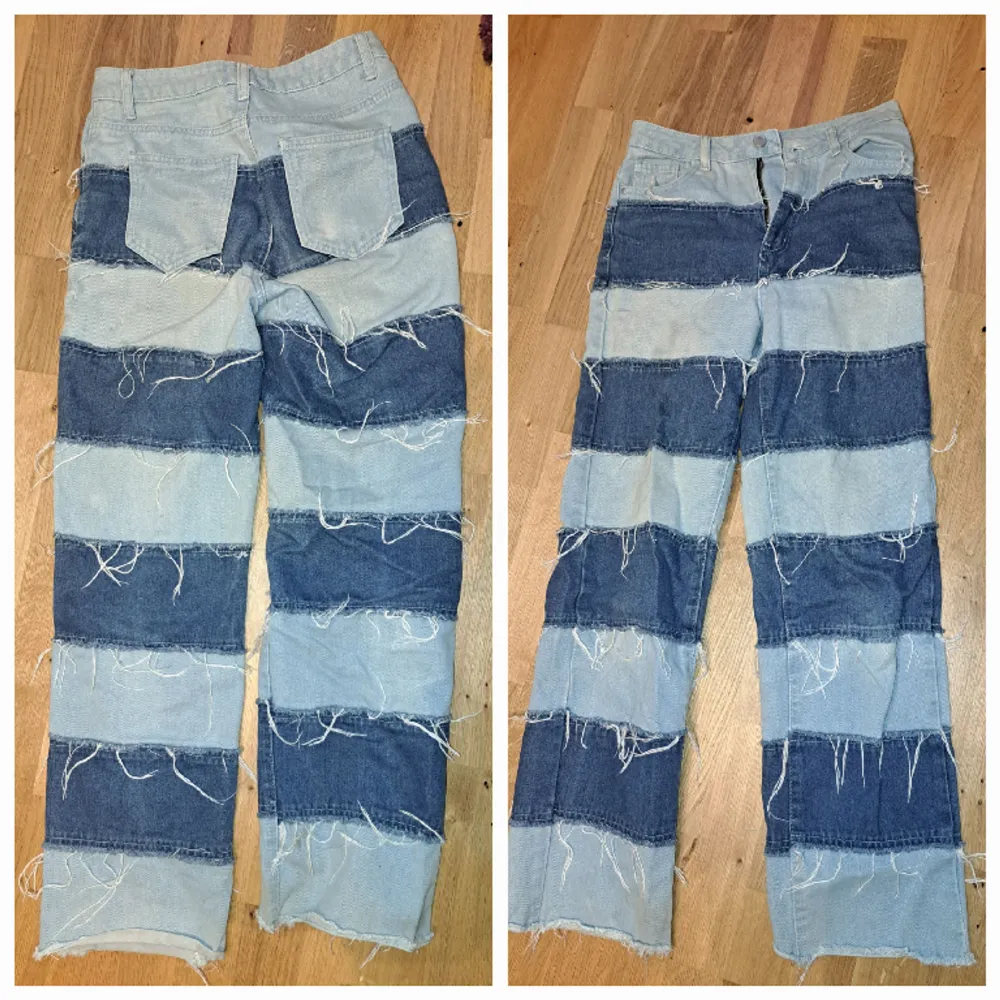 Köpt av kompis för 2 år sen och säljer nu då de är för små💙Är hela och rena.   Skriv om fler bilder. Jeans & Byxor.