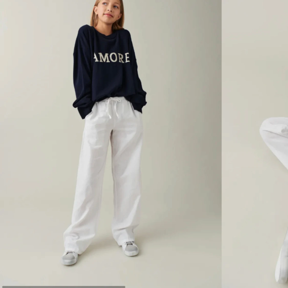 Lågmidjade linnebyxor