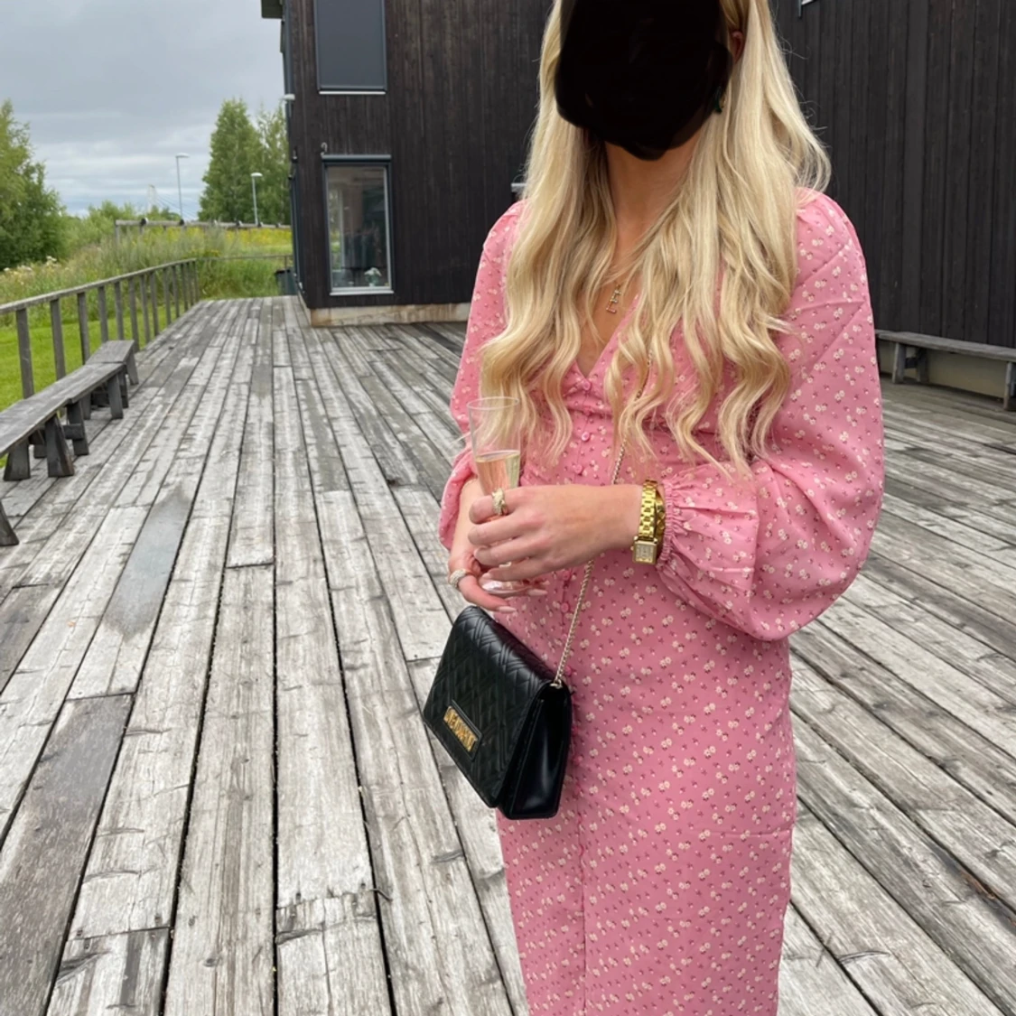 Lång rosa sommarklänning🩷