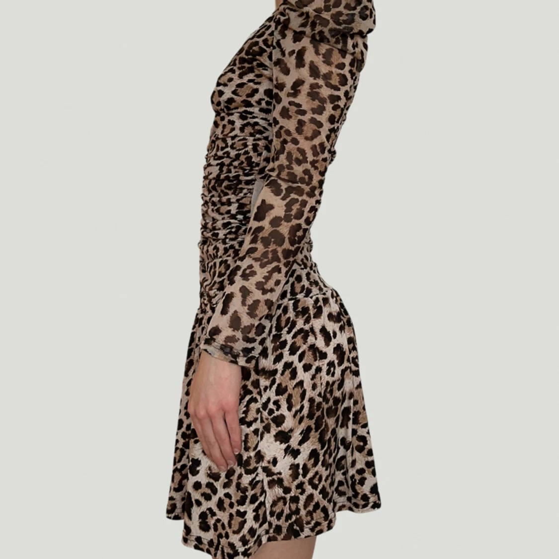 Morgan de toi leopard mesh klänning  - 90