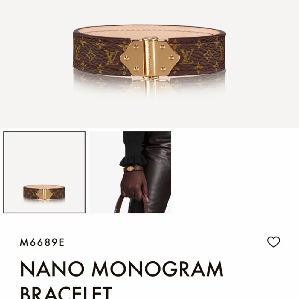 Säljer mitt nano monogram armband från Louis Vuitton - köpt 2022 för 2350kr  Kvitto visas vid intresse.  Armbandet är i mycket bra skick och har knappt vart vid användning!  Finns ej att köpa i butik.. Accessoarer.