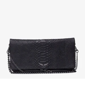 Zadig & Voltaire väska - Säljer min svarta Zadig väska med orm/krokodilmönster som knappt är använd