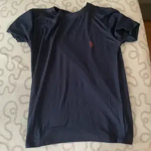 En Ralph lauren t shirt i färgen marinblå, tröjan är endast använd en gång men den är lite för liten för mig, inga hål eller fläckar och hör av er vid funderingar 