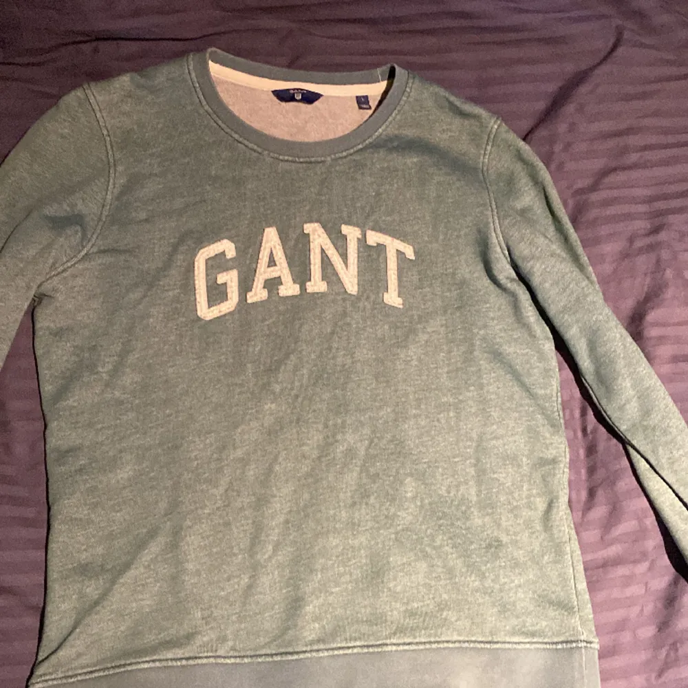 En fin Gant tröja i storlek L men sitter mer som M|| färgen är grön och i bra skick. Vid funderingar fråga oss!!. Hoodies.