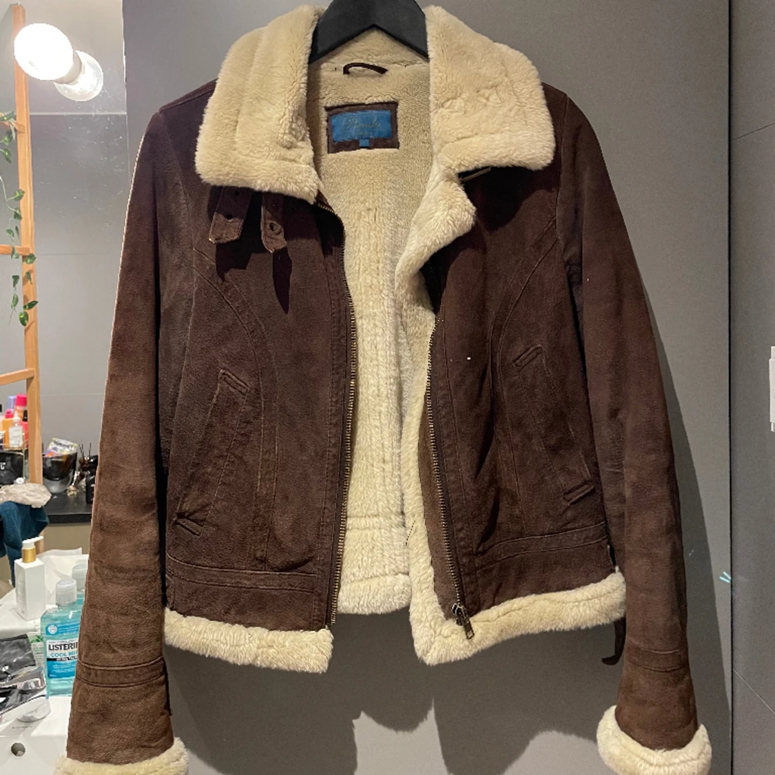 Vintage Pilotjacka i Äkta Skinn