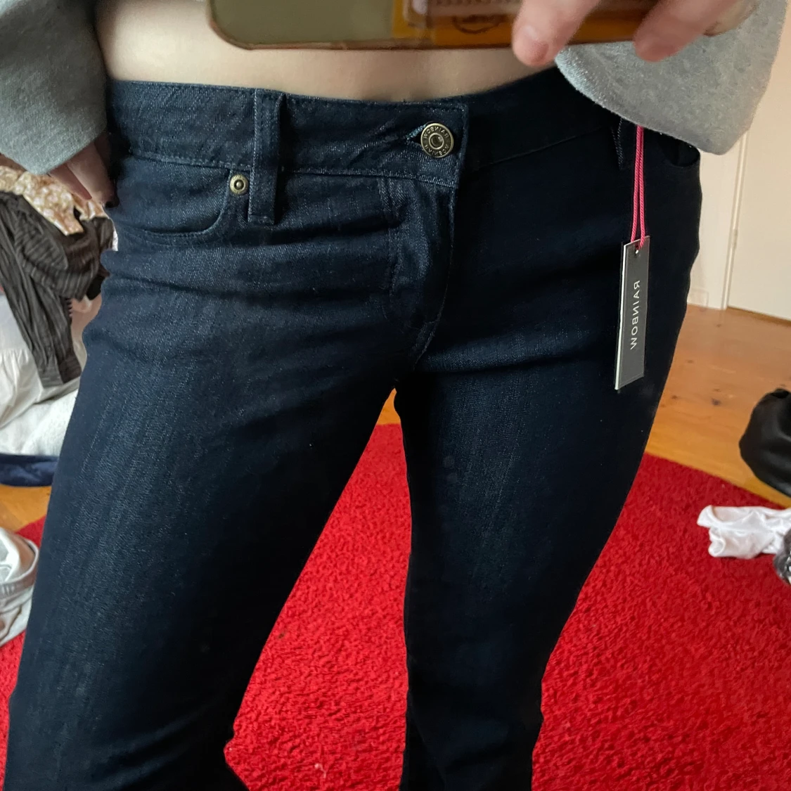 Mörkblå jeans - 90