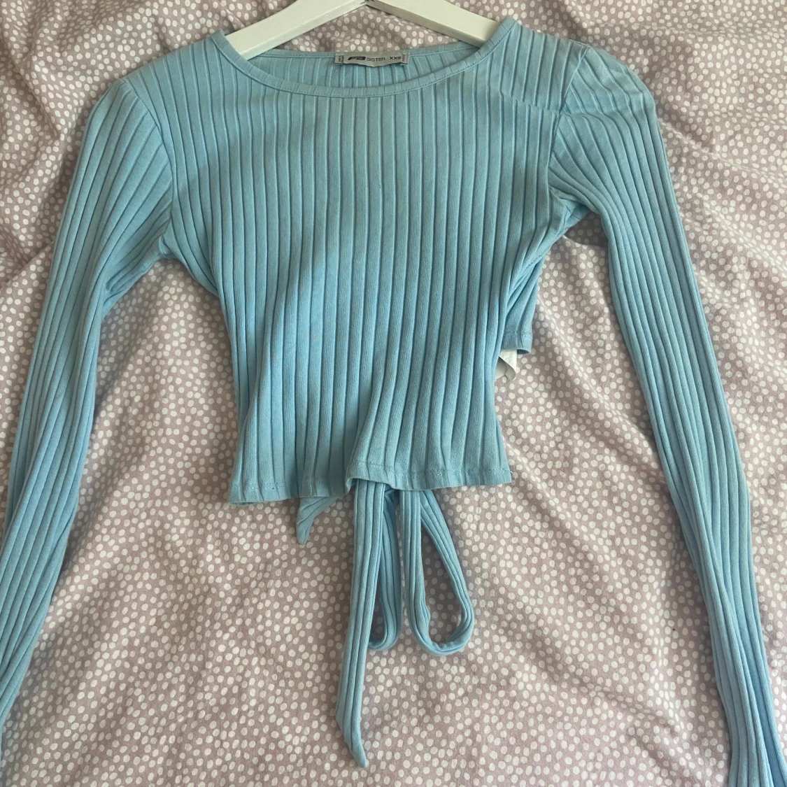 Ljusblå långärmat top 