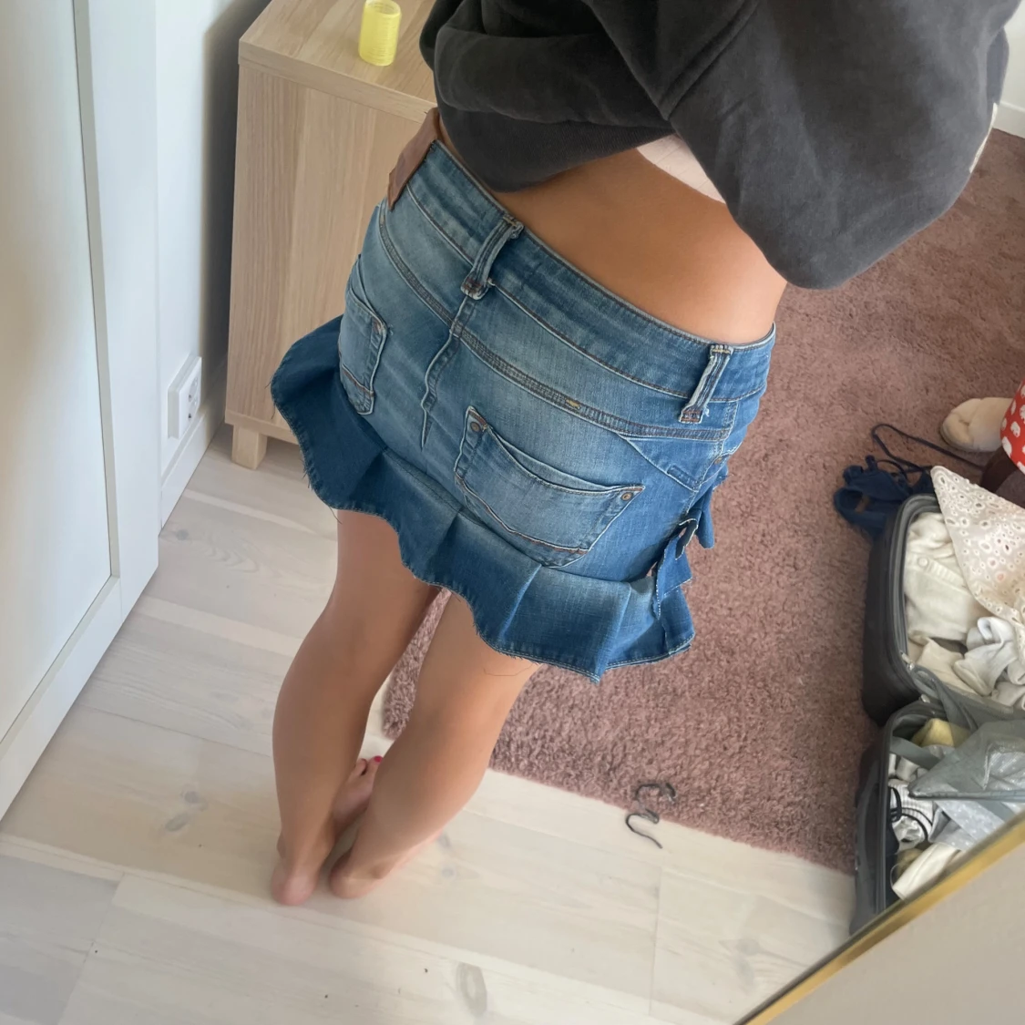 Volang jeans kjol - 90