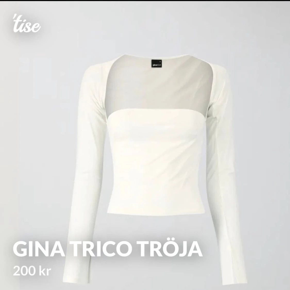 Vit långärmad tröja från Gina Tricot