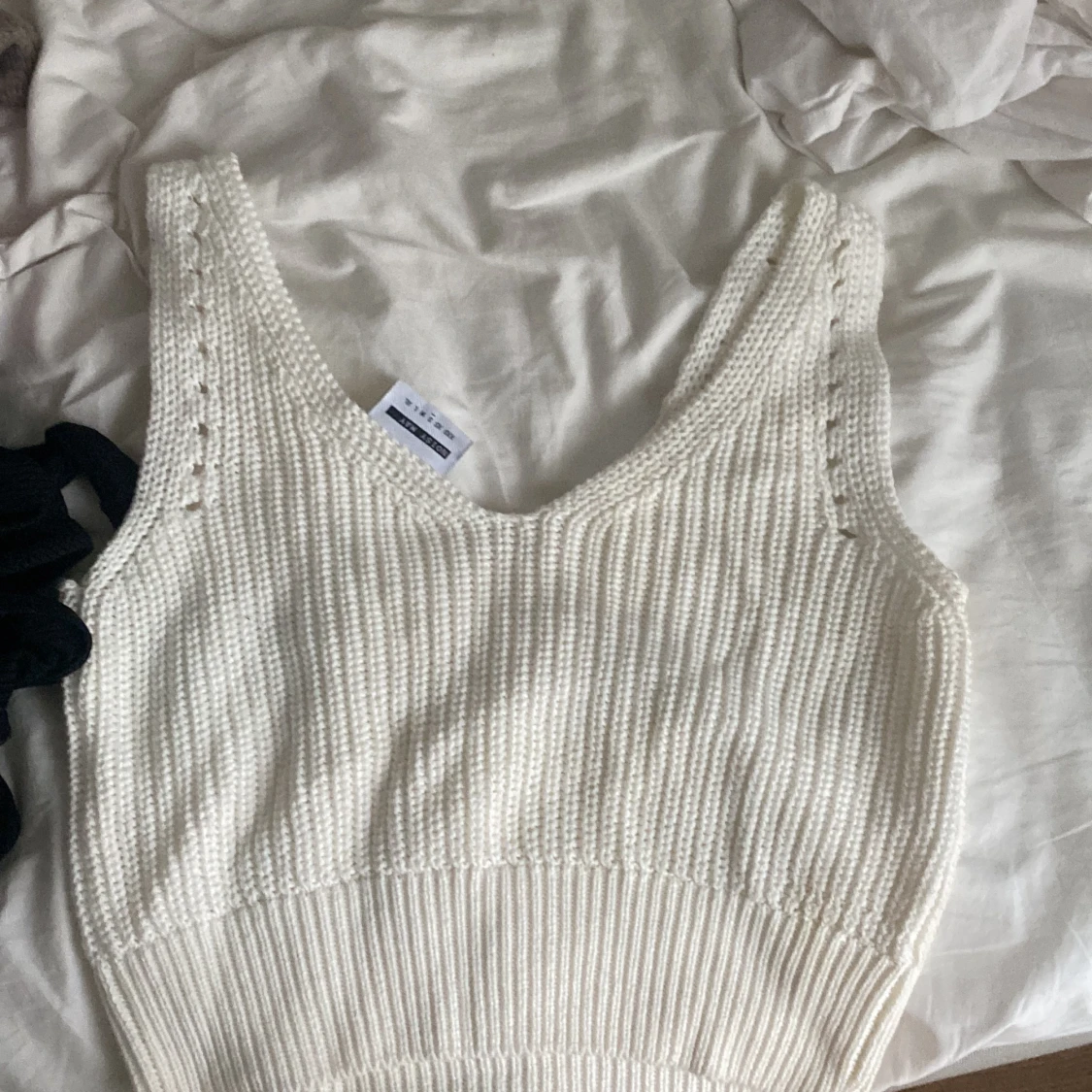 Crop top stickad - 90