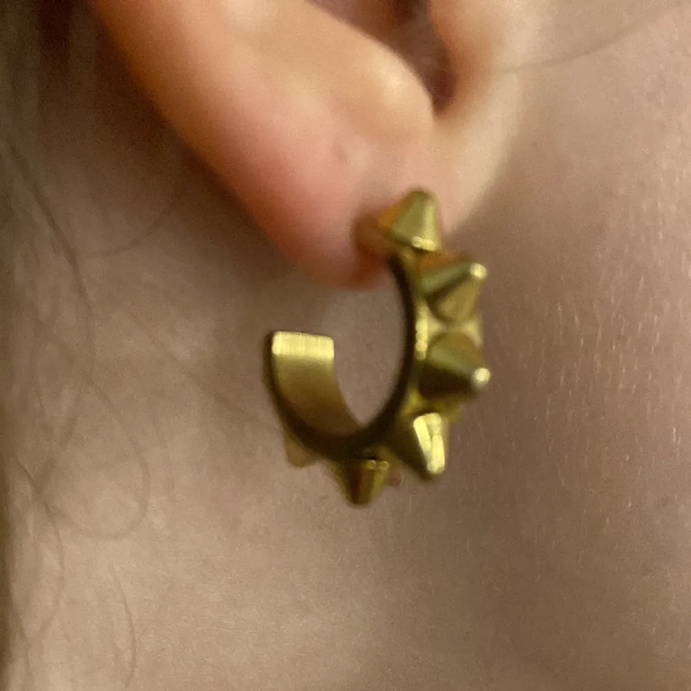 Två st jätte gulliga guld örhängen från Edblad som jag inte använder längre!🫶🏻. Accessoarer.