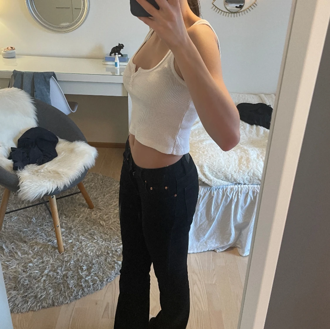 vit cropped top från brandy! - 90