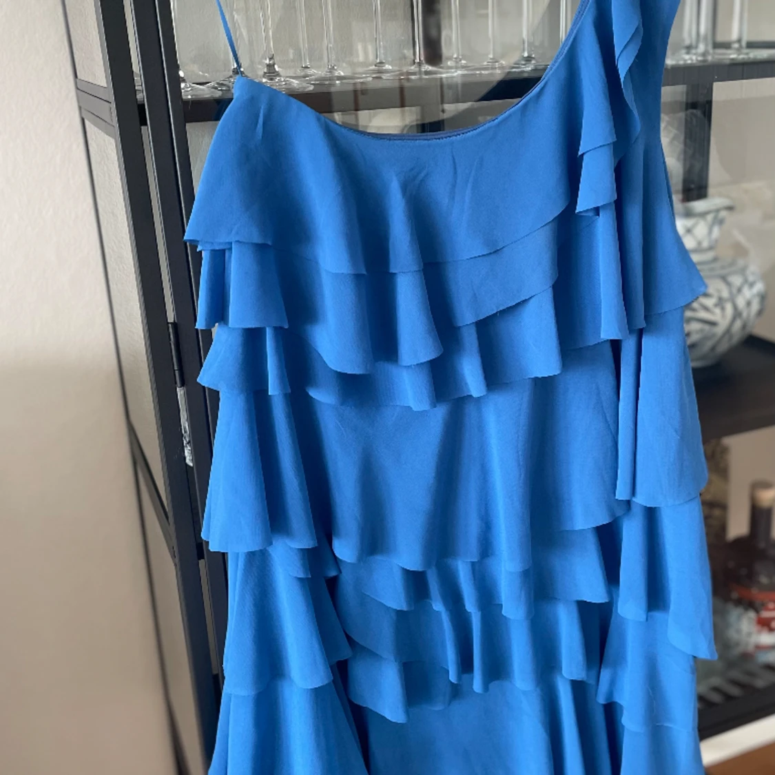 Blå Volangklännig  - 90