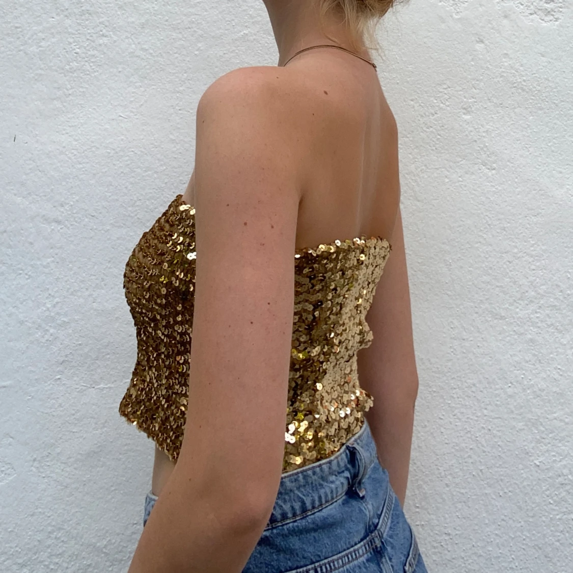 Tubtopp med paljetter