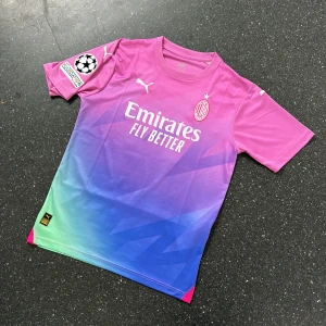 Ac Milan 23/24 ”leao”  - Säljer min riktigt snygga Ac Milan tröja från 23/24 med cl badge😍 skick 9/10! Hör gärna av dig om du har några funderingar eller vill ha fler bilder✅