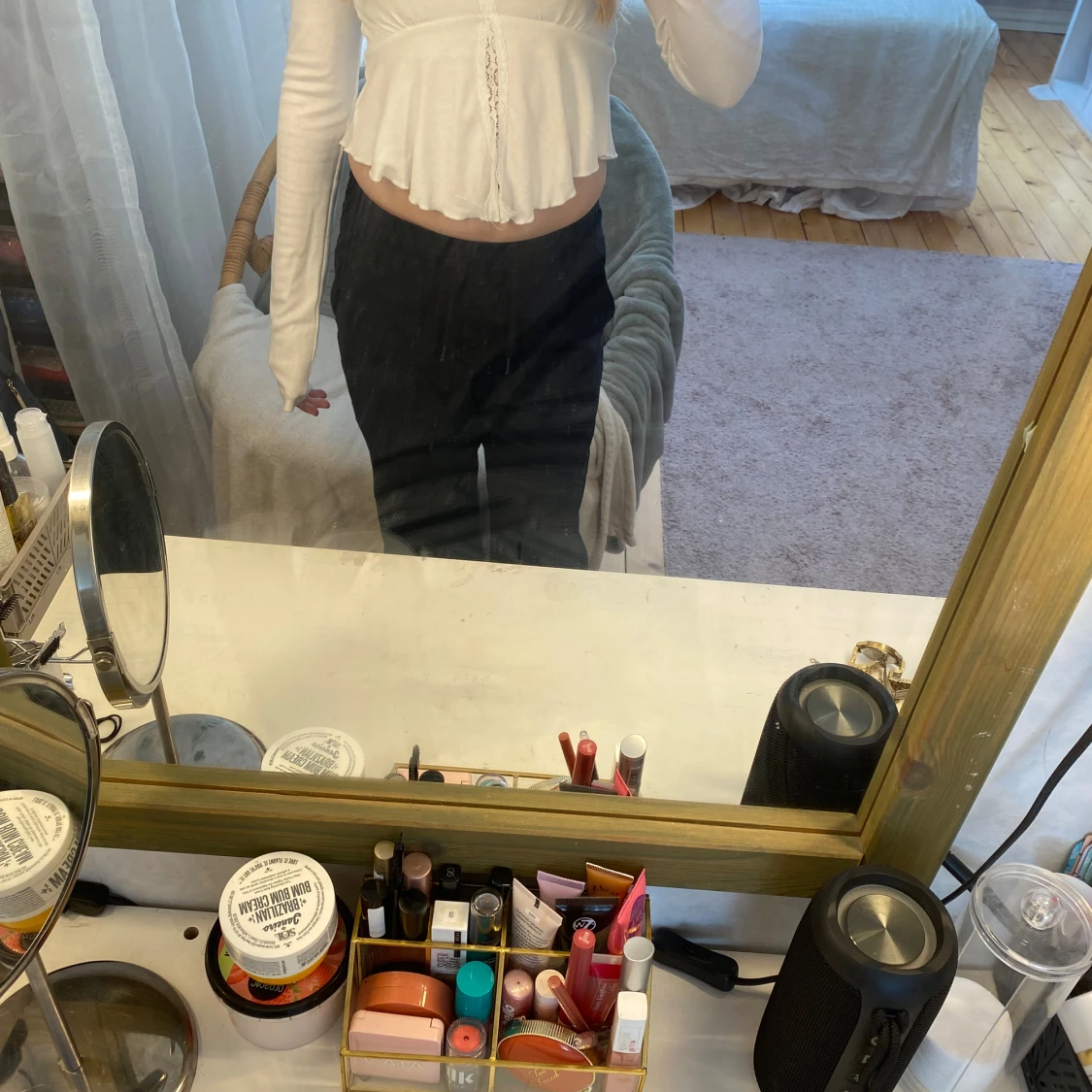 Svarta linnebyxor - 91