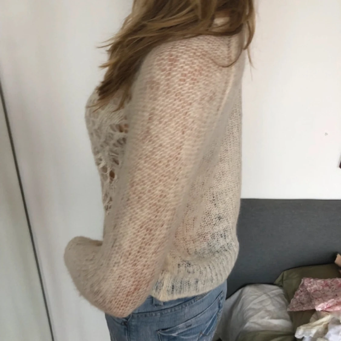 Skit snygg originell stickad tröja - 91