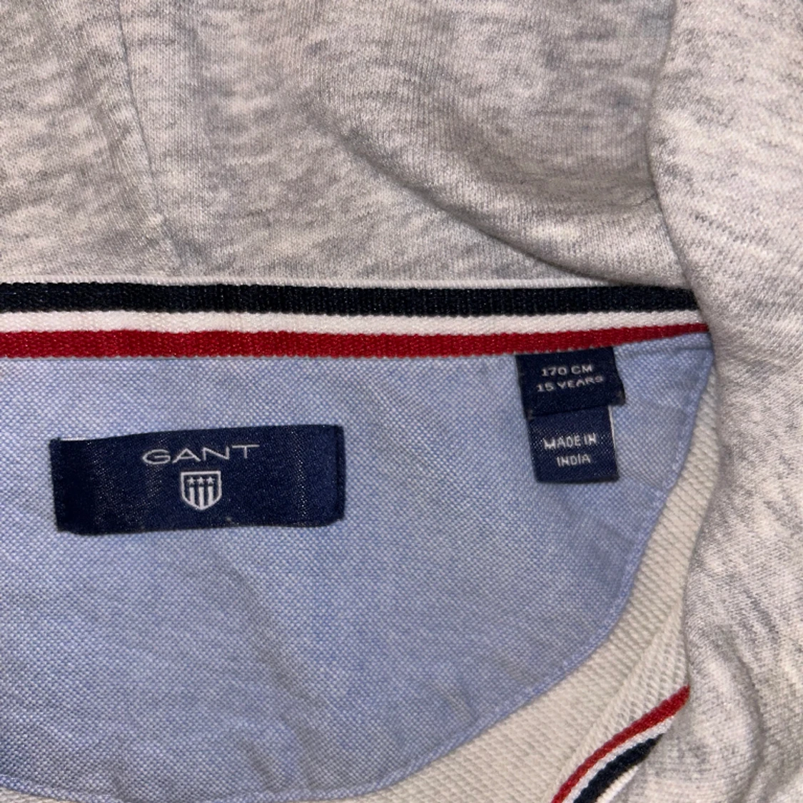 Grå Gant Zip tröja  - 90