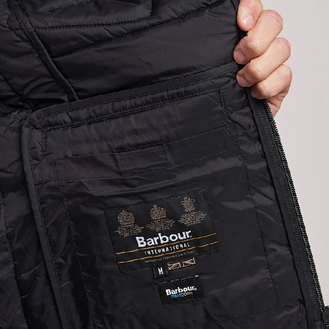 Barbour Ouston Hooded Quilt Jacket Black - 2